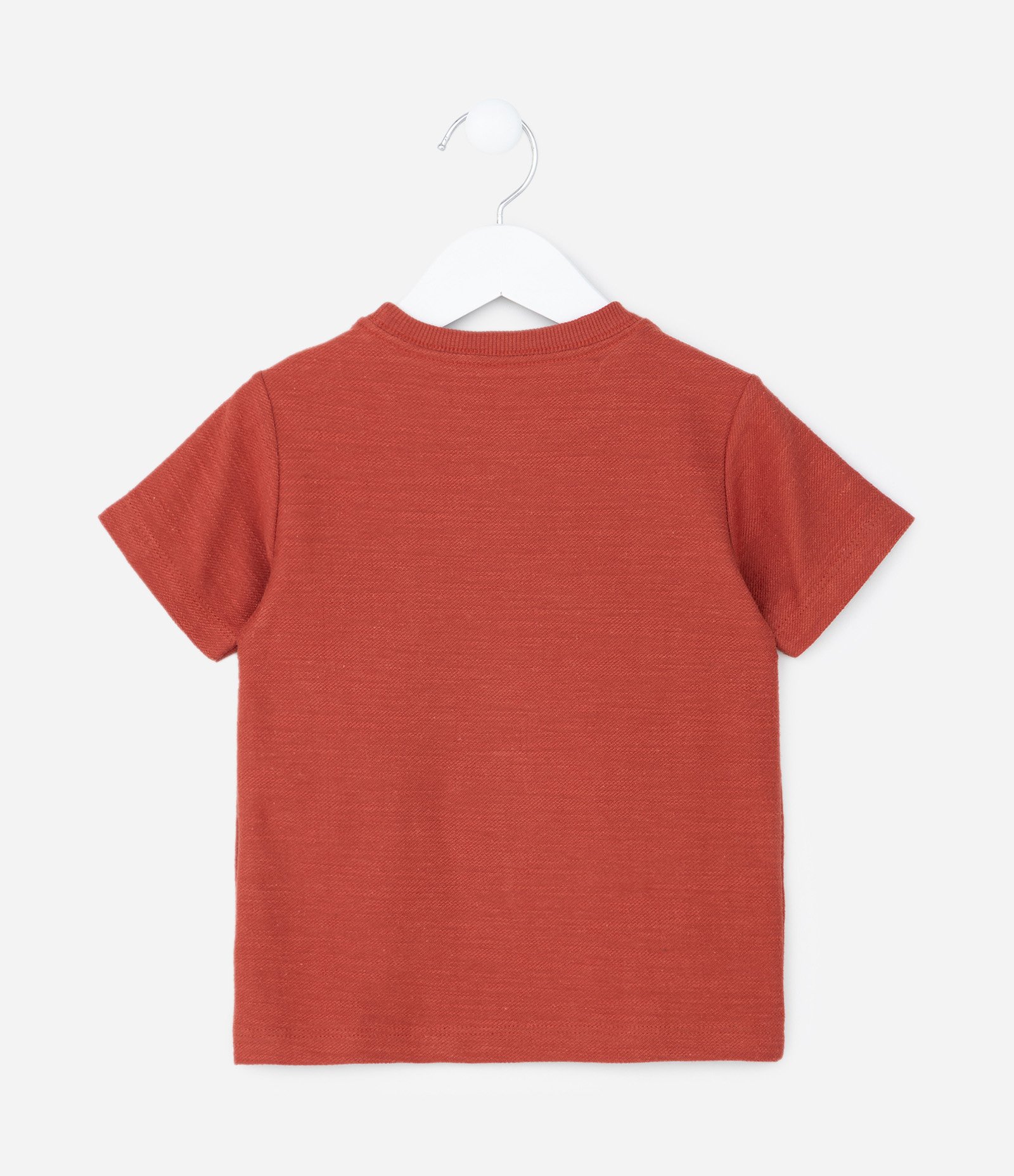 Camiseta Infantil com Textura - Tam 1 a 6 Anos Vermelho 2