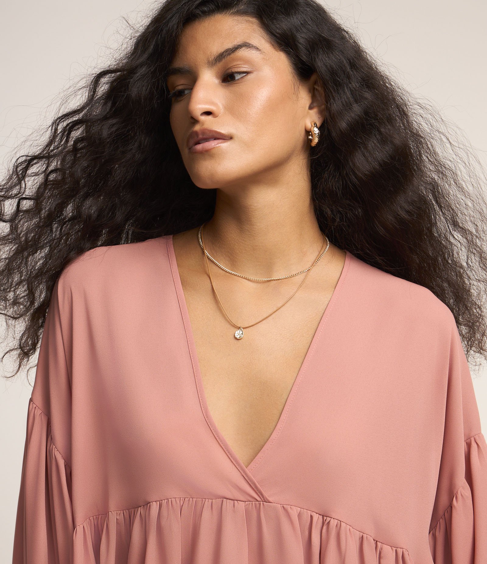 Blusa em Chiffon com Babados Vermelho 6