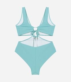 Maiô em Poliamida com Fio Metalizado e Aro Curve & Plus Size