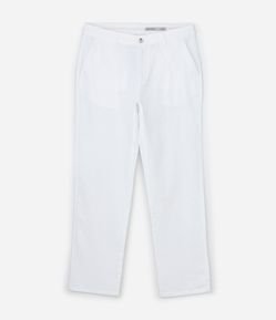 Calça Reta em Linho de Alfaiataria