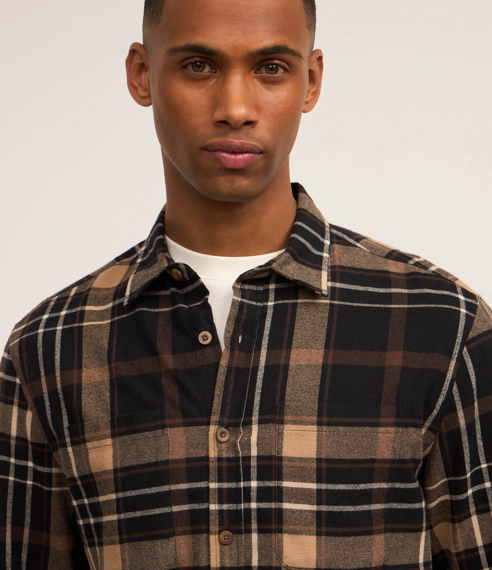 Camisa Comfort em Flanela com Estampa Xadrez Marrom 3