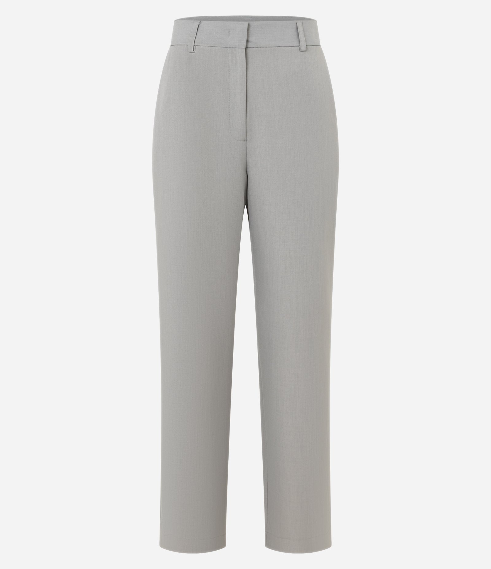 Calça Reta Alfaiatada com Ganchinho no Cós Cinza 6