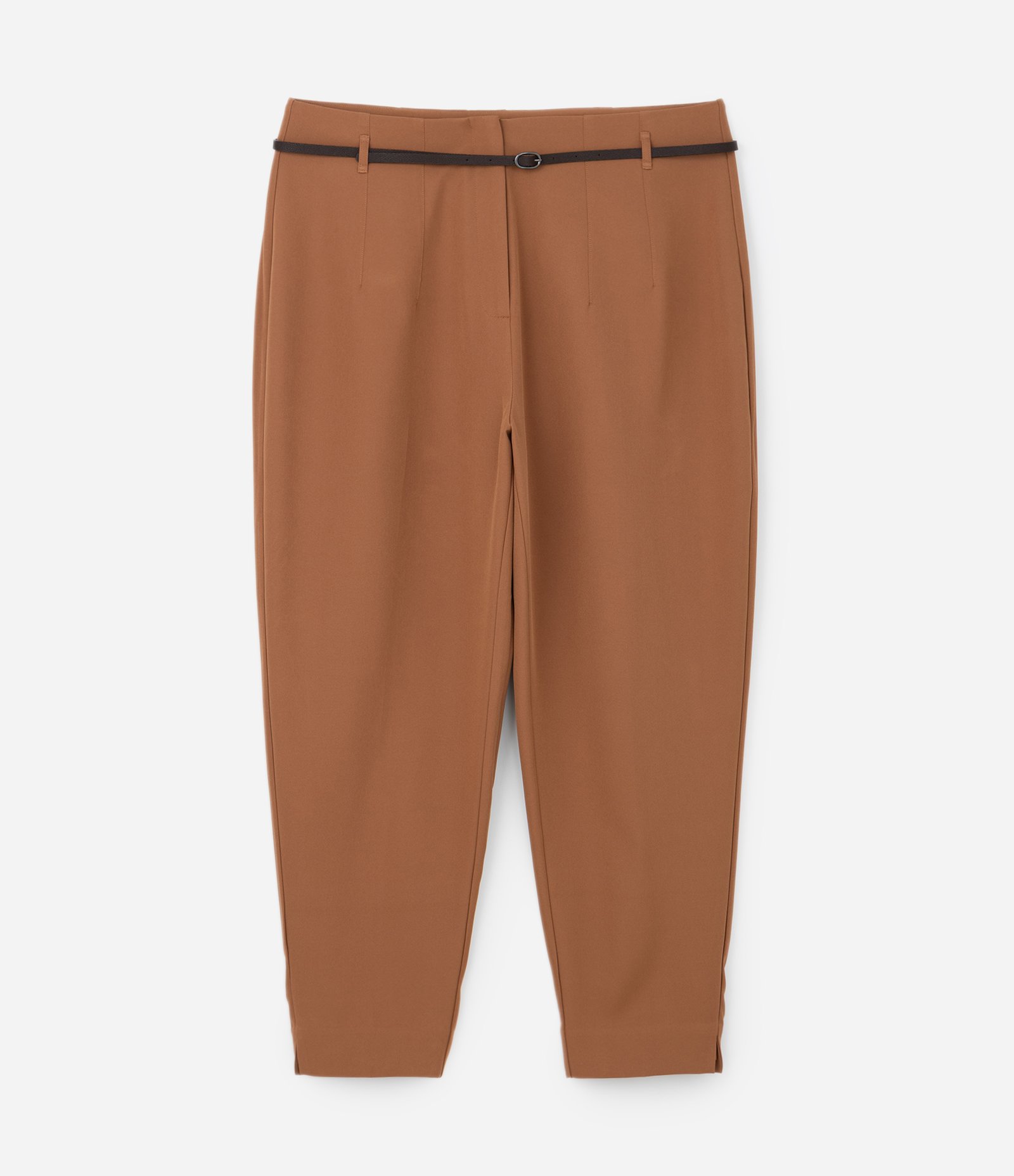 Calça Cenoura em Alfaiataria com Cinto Curve & Plus Size Marrom 5