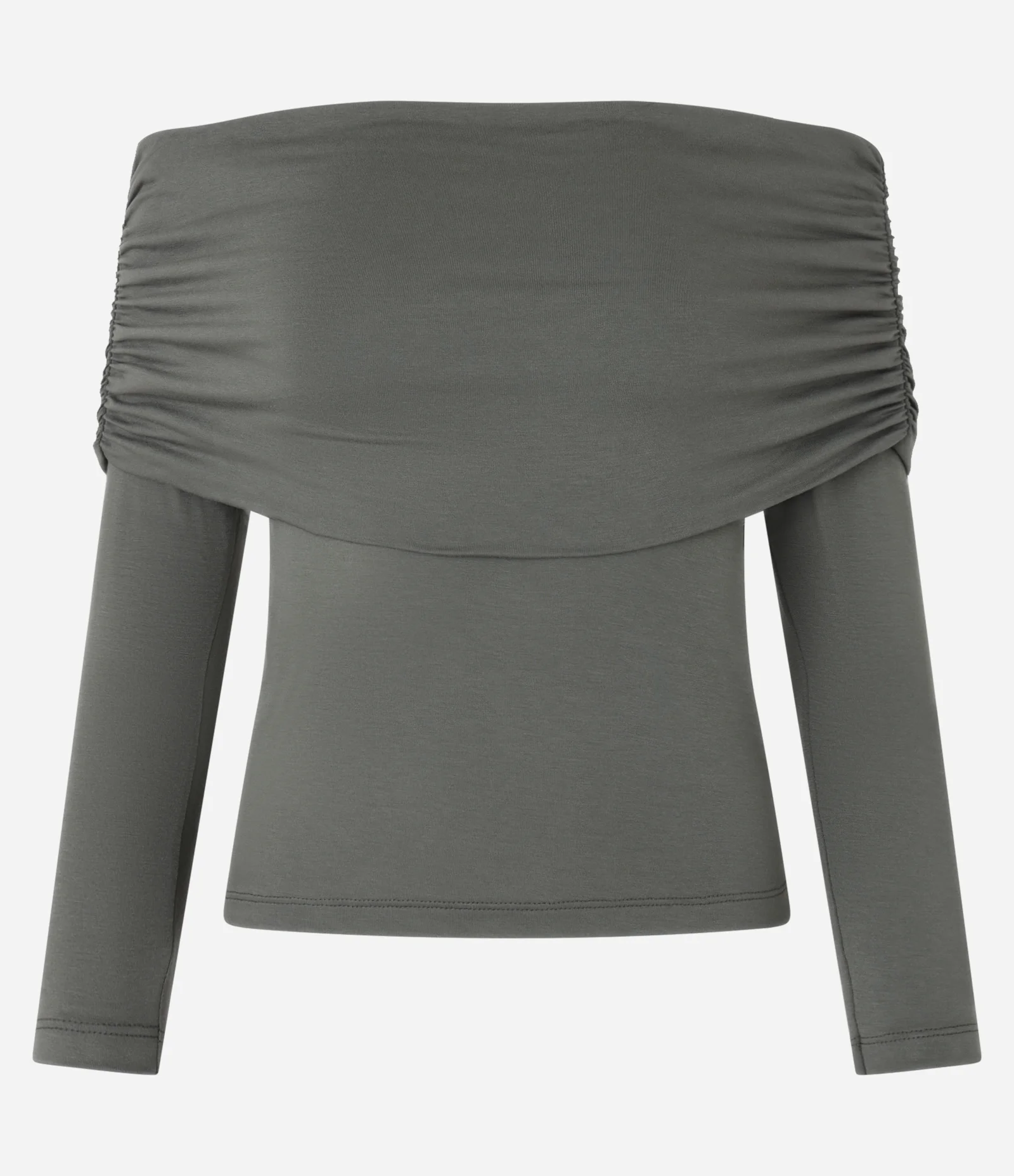 Blusa Ombro a Ombro em Viscose Cinza 1