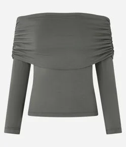 Blusa Ombro a Ombro em Viscose