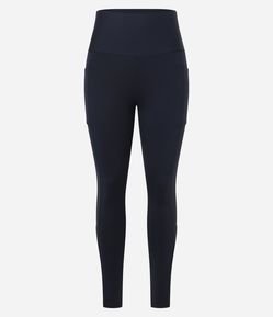 Calça Legging Esportiva em Microfibra com Frisos