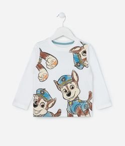 Camiseta Infantil Manga Longa com Estampa do Chase - Tam 1 a 5 anos