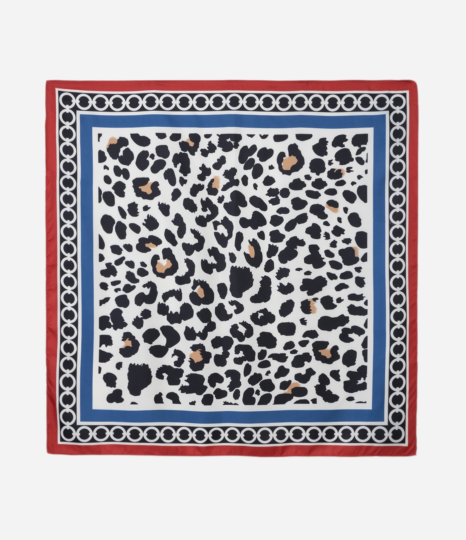 Lenço Quadrado Acetinado Estampado Animal Print Curve e Plus Size Multicores 1