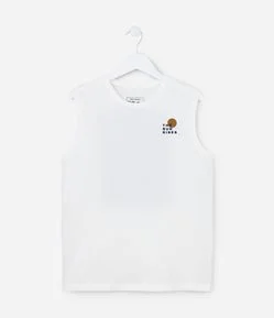 Regata Infantil com Estampa Frente e Costas Sol - Tam 5 a 14 Anos