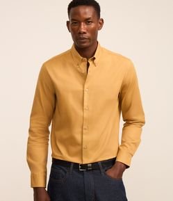 Camisa Regular Básica em Oxford