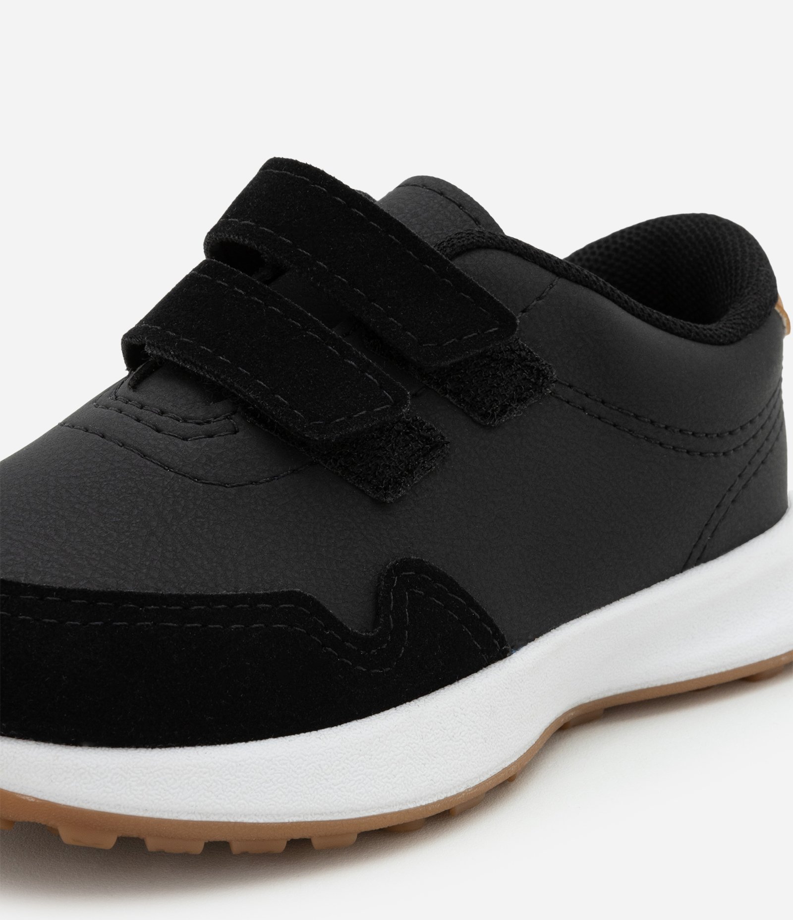 Tênis Infantil Casual com Tiras a Velcro - Tam 20 ao 26 Preto 4