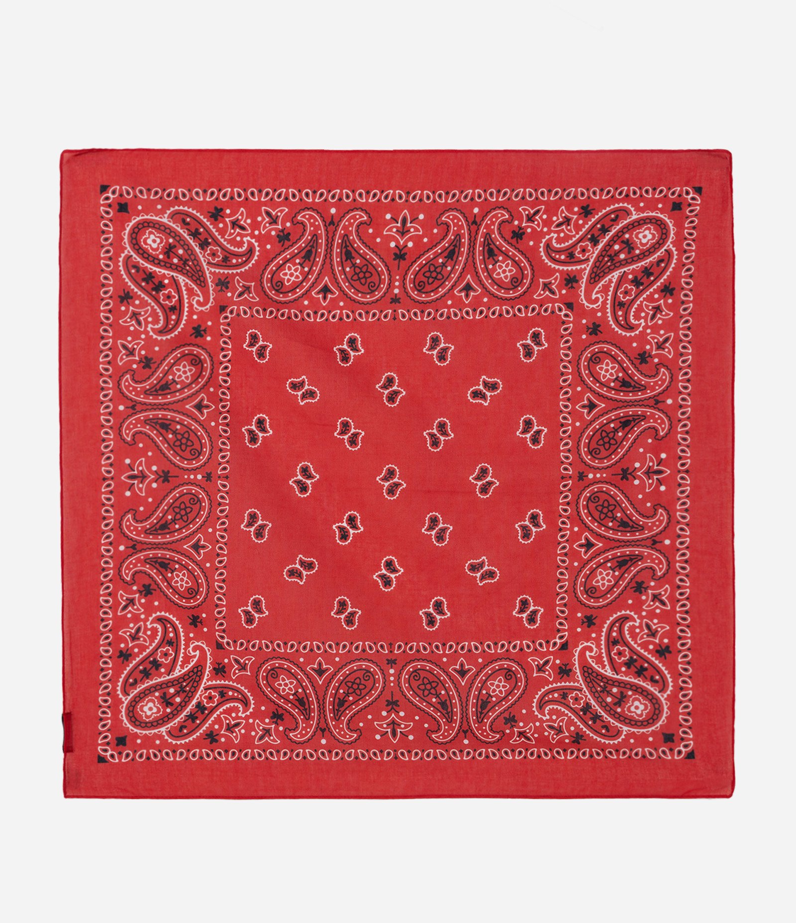 Lenço Quadrado em Flanela com Estampa Paisley Vermelho 1