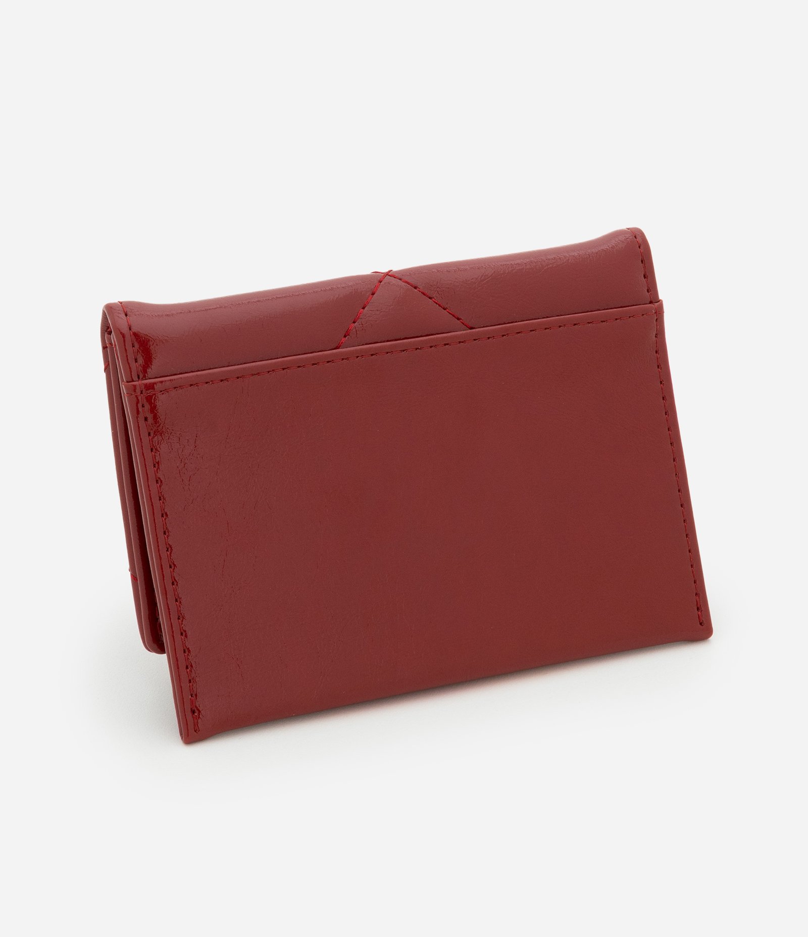 Carteira Envelope Pequena em PU com Textura Matelassê e Coração Vermelho 3