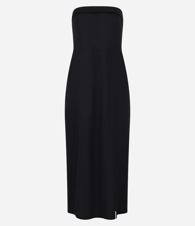 Vestido Long Midi em Viscolinho Tomara que Caia