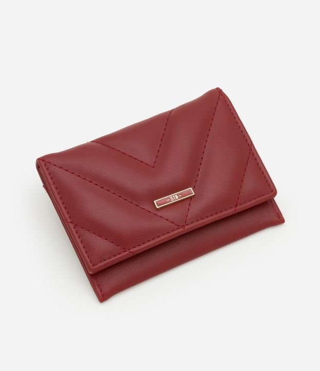 Carteira Envelope Pequena com Textura Matelasse