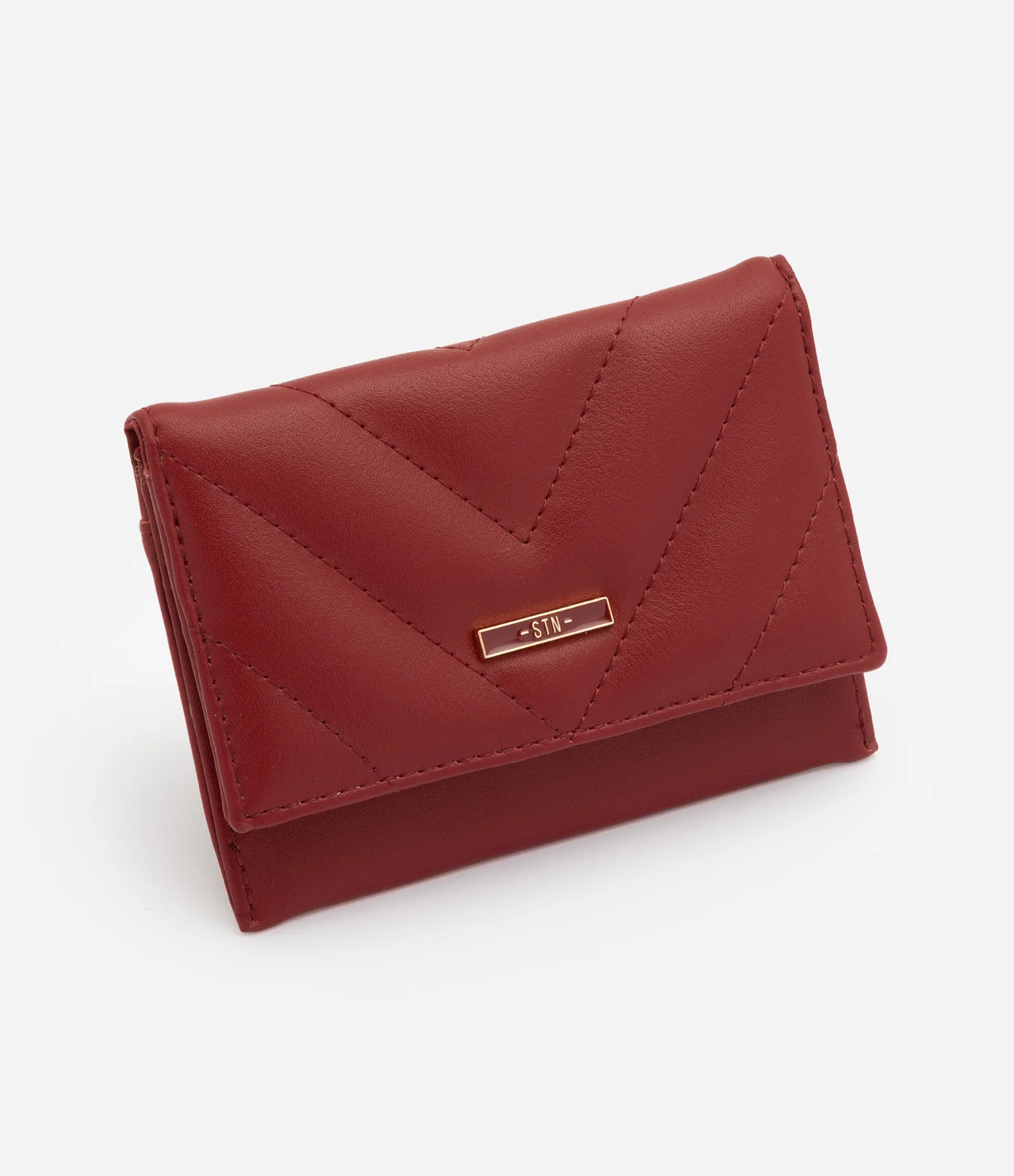 Carteira Envelope Pequena com Textura Matelasse Vermelho 1