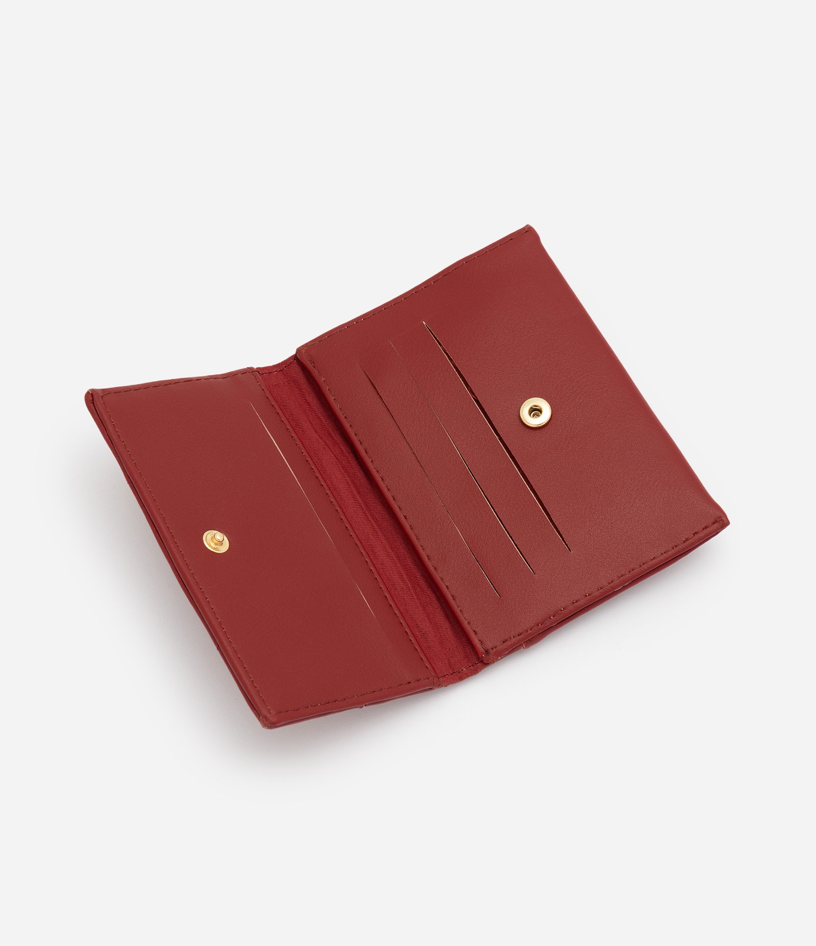 Carteira Envelope Pequena com Textura Matelasse Vermelho 5