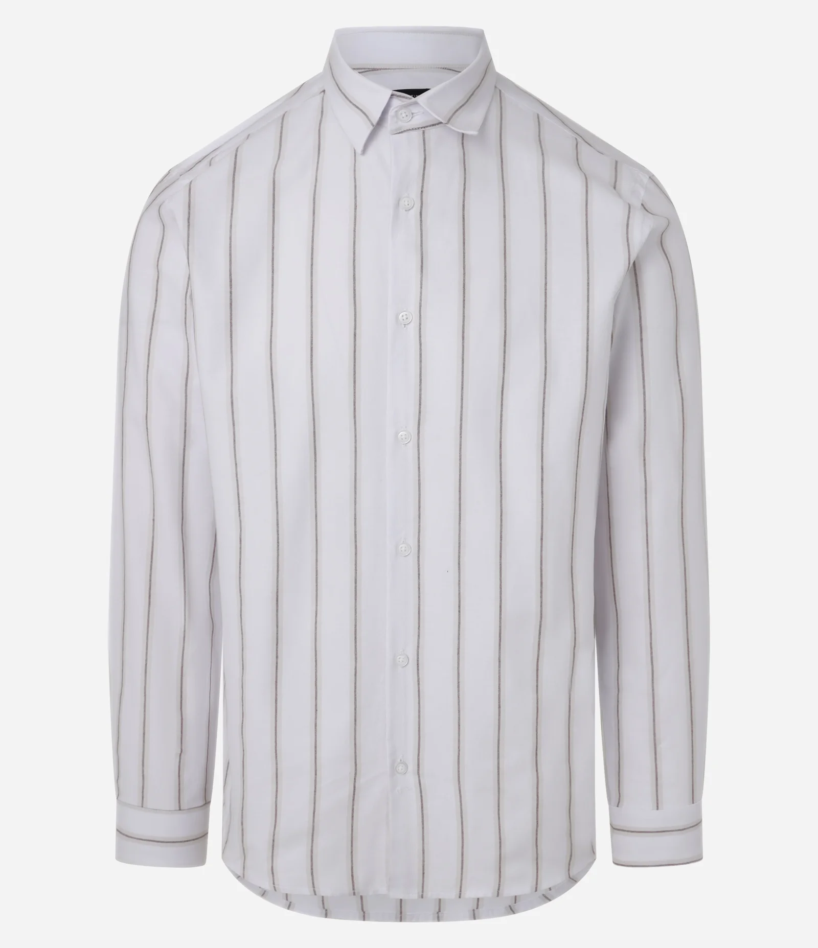 Camisa Slim em Oxford com Listras Branco 5