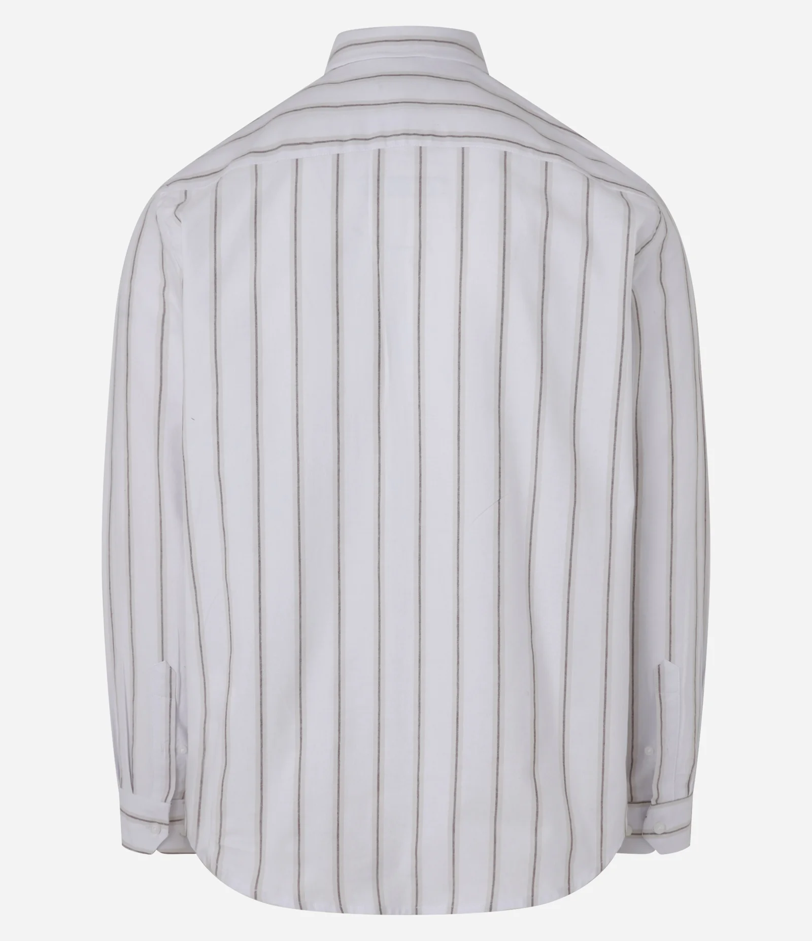 Camisa Slim em Oxford com Listras Branco 6
