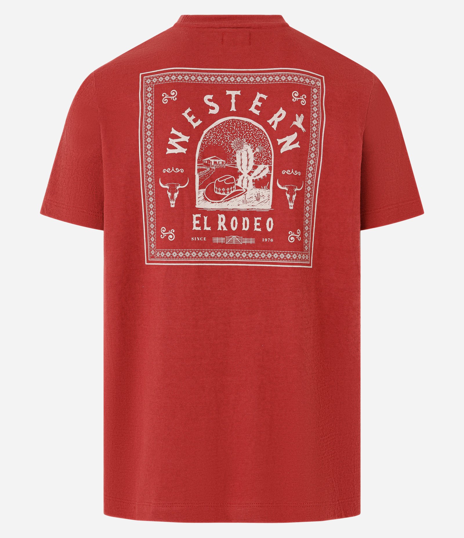 Camiseta Regular em Algodão com Estampa El Rodeo Vermelho 7