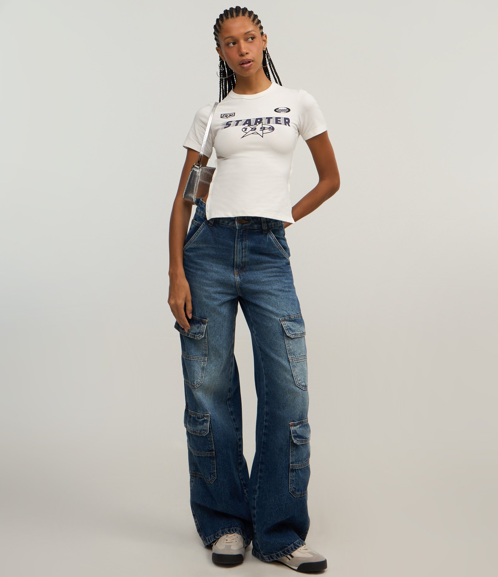 Blusa New T-shirt em Algodão com Estampa Starter Branco 2