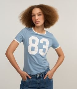 Blusa Baby Look em Algodão com Silk Frontal 83