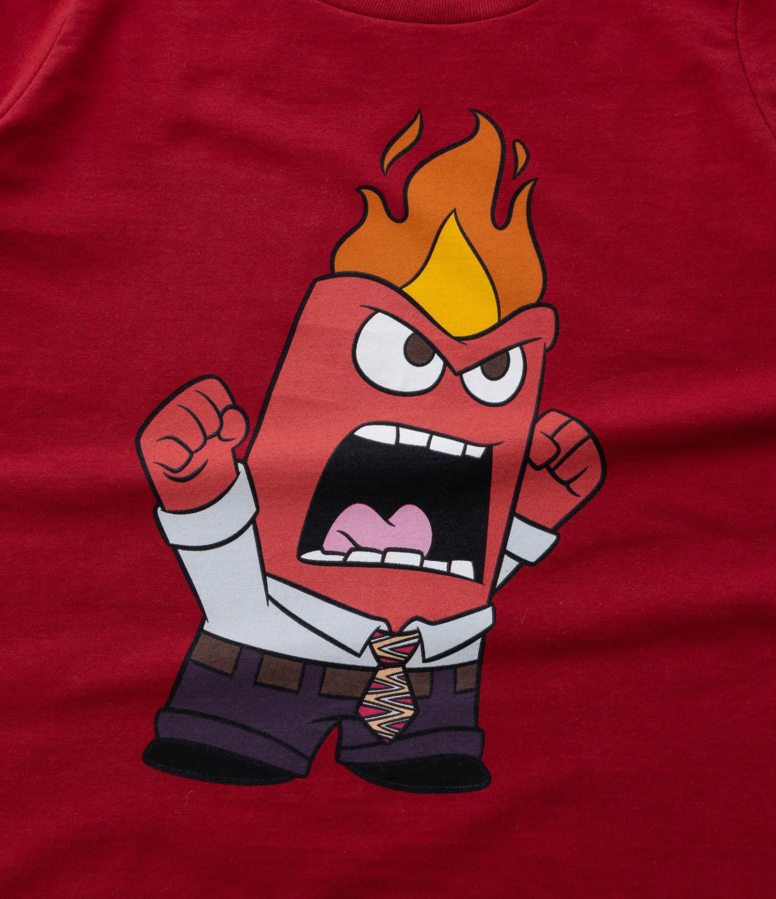 Camiseta Infantil com Estampa Raiva de Divertidamente - Tam 4 a 10 Anos Vermelho 4