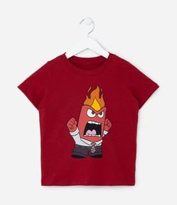 Camiseta Infantil com Estampa Raiva de Divertidamente - Tam 4 a 10 Anos