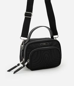 Bolsa Câmera Bag Pequena com Textura em Matelassê