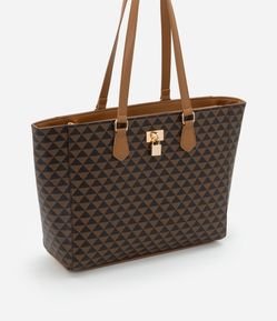 Bolsa Shopper Grande com Detalhe de Cadeado