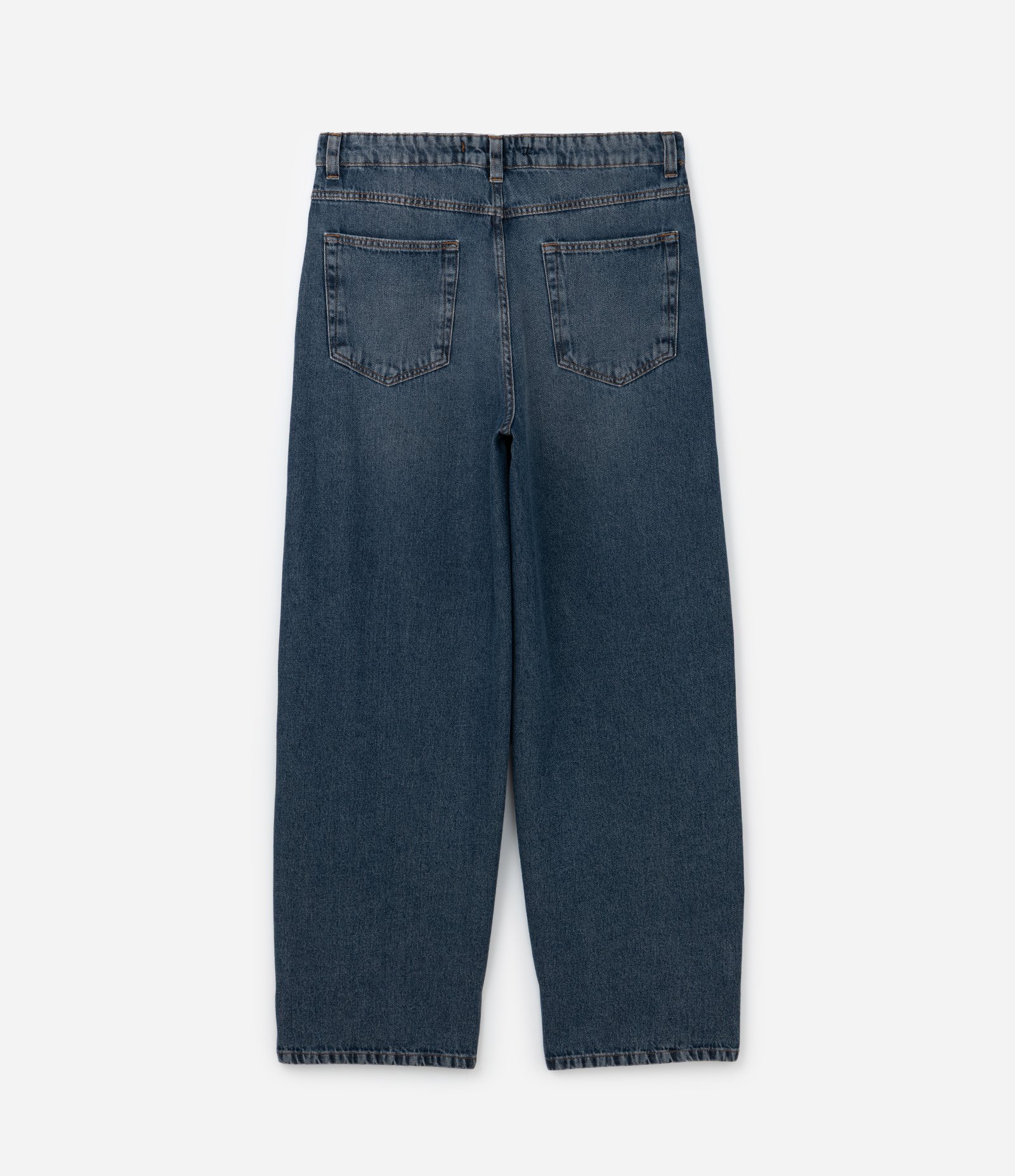 Calça Super Baggy em Jeans com Costura Lateral Deslocada Azul 8