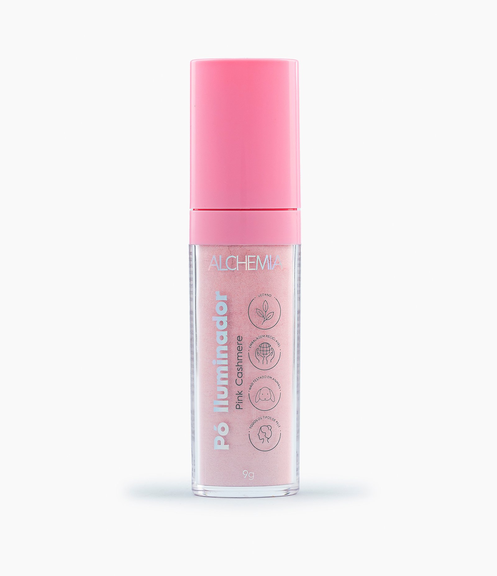 Iluminador em Pó com Aplicador Alchemia  Pink Cashemere 1