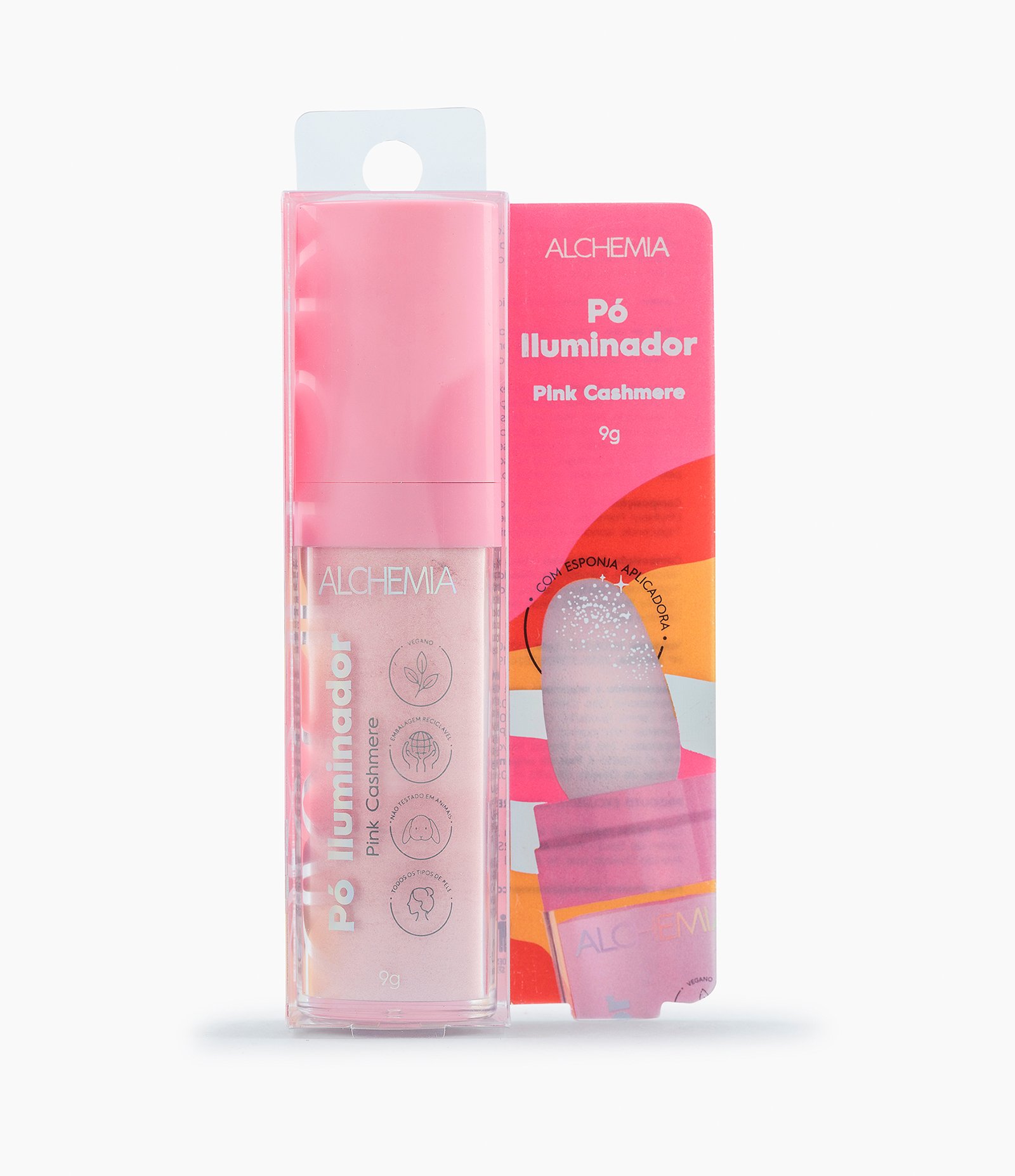 Iluminador em Pó com Aplicador Alchemia  Pink Cashemere 3