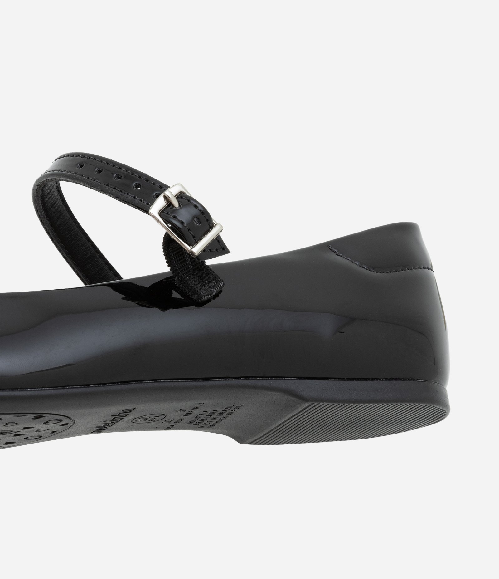 Sapatilha Infantil Efeito Verniz e Lacinho Brilhoso - Tam 28 ao 35 Preto 4