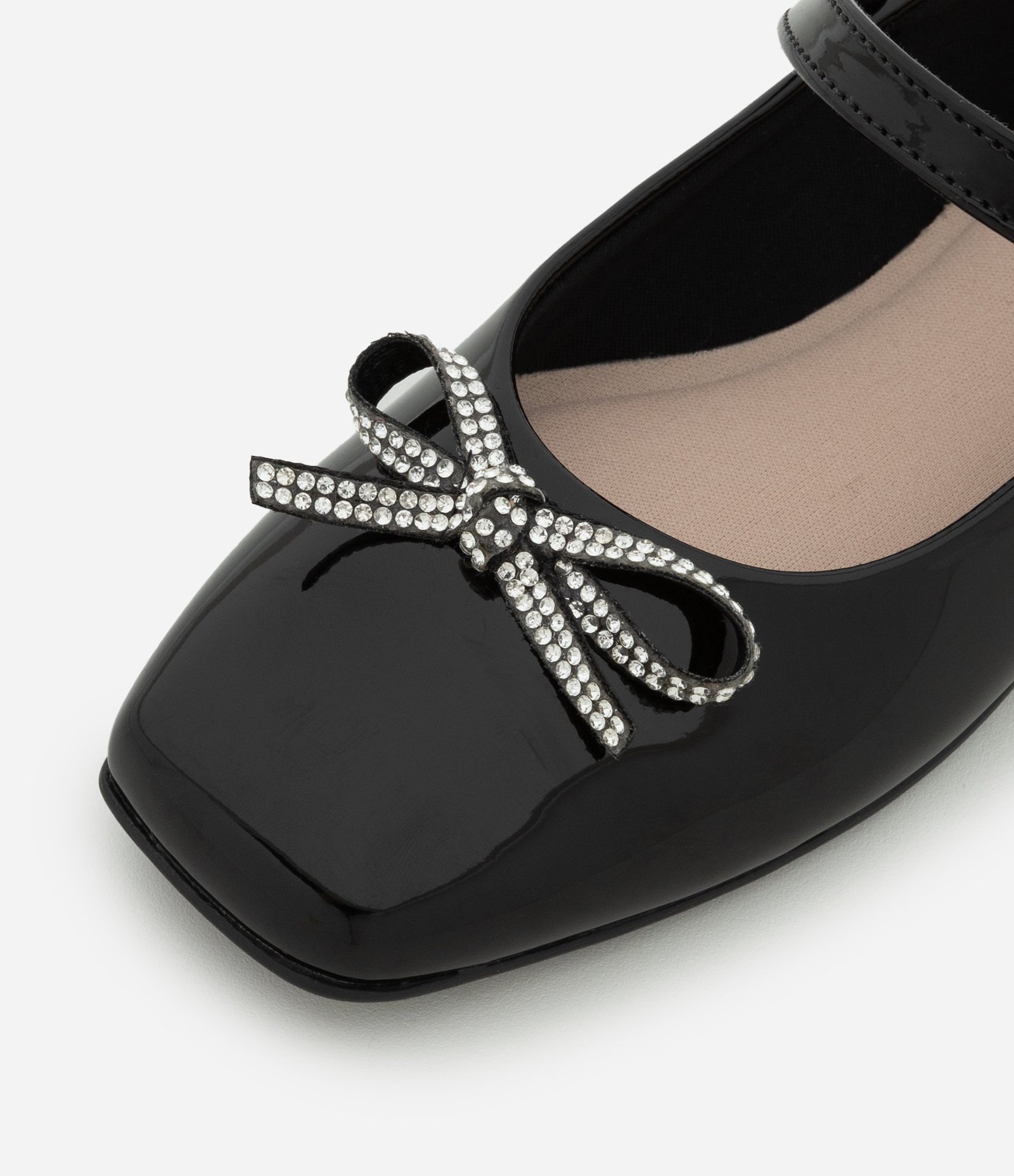 Sapatilha Infantil Efeito Verniz e Lacinho Brilhoso - Tam 28 ao 35 Preto 5