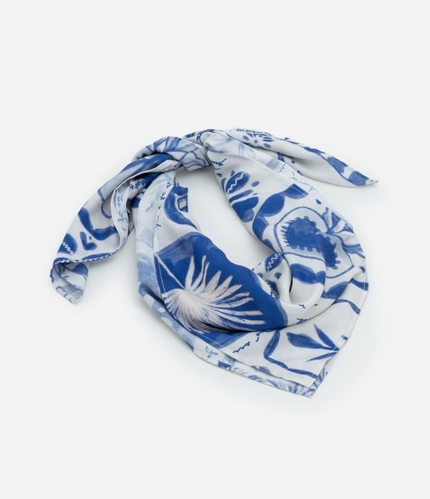 Lenço em Tricoline Estampado Andar com Fé Gilberto Gil
