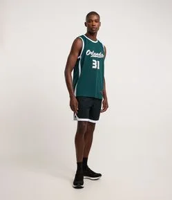 Bermuda Esportiva de Basquete em Tecnologia Dry com Cós Elástico