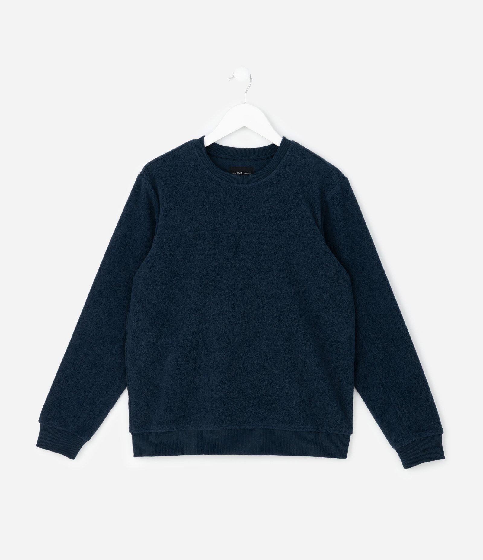 Casaco Fechado Infantil Básico em Fleece - Tam 5 a 14 anos Azul Marinho 1