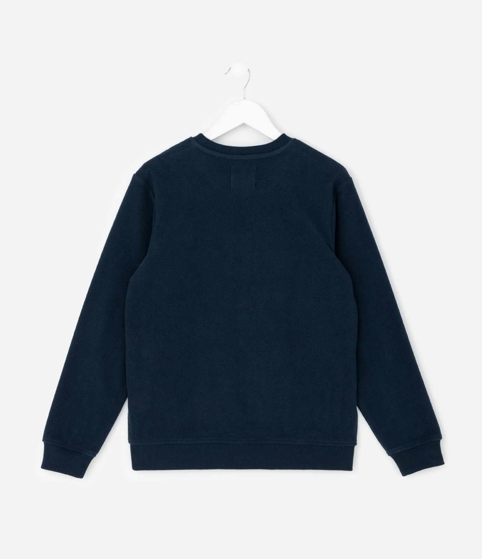 Casaco Fechado Infantil Básico em Fleece - Tam 5 a 14 anos Azul Marinho 2