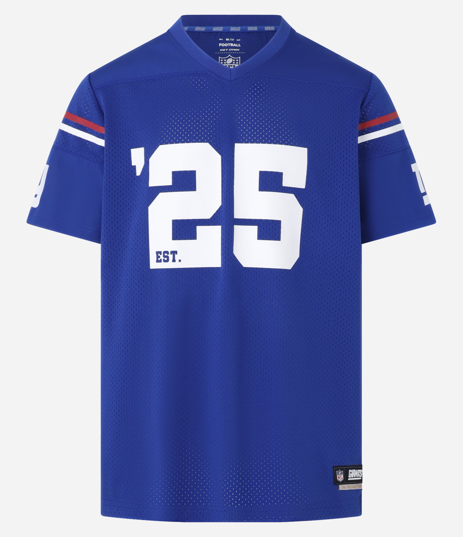 Camiseta Esportiva em Tecnologia Dry com Estampa NFL Giants Azul 7
