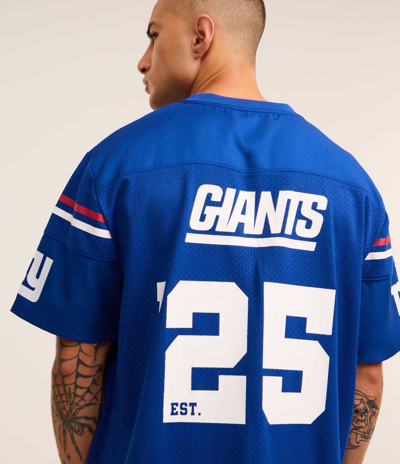 Camiseta Esportiva em Tecnologia Dry com Estampa NFL Giants Azul 3