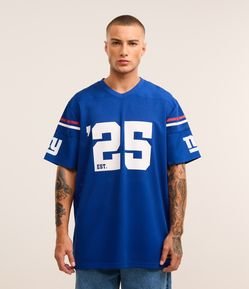Camiseta Esportiva em Tecnologia Dry com Estampa NFL Giants