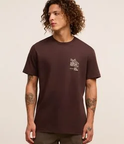 Camiseta Comfort em Algodão Peruano com Estampa Lettering