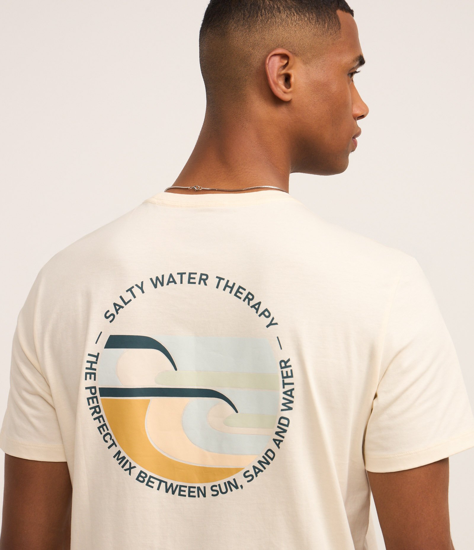 Camiseta Comfort em Algodão Peruano com Estampa Lettering Bege 3