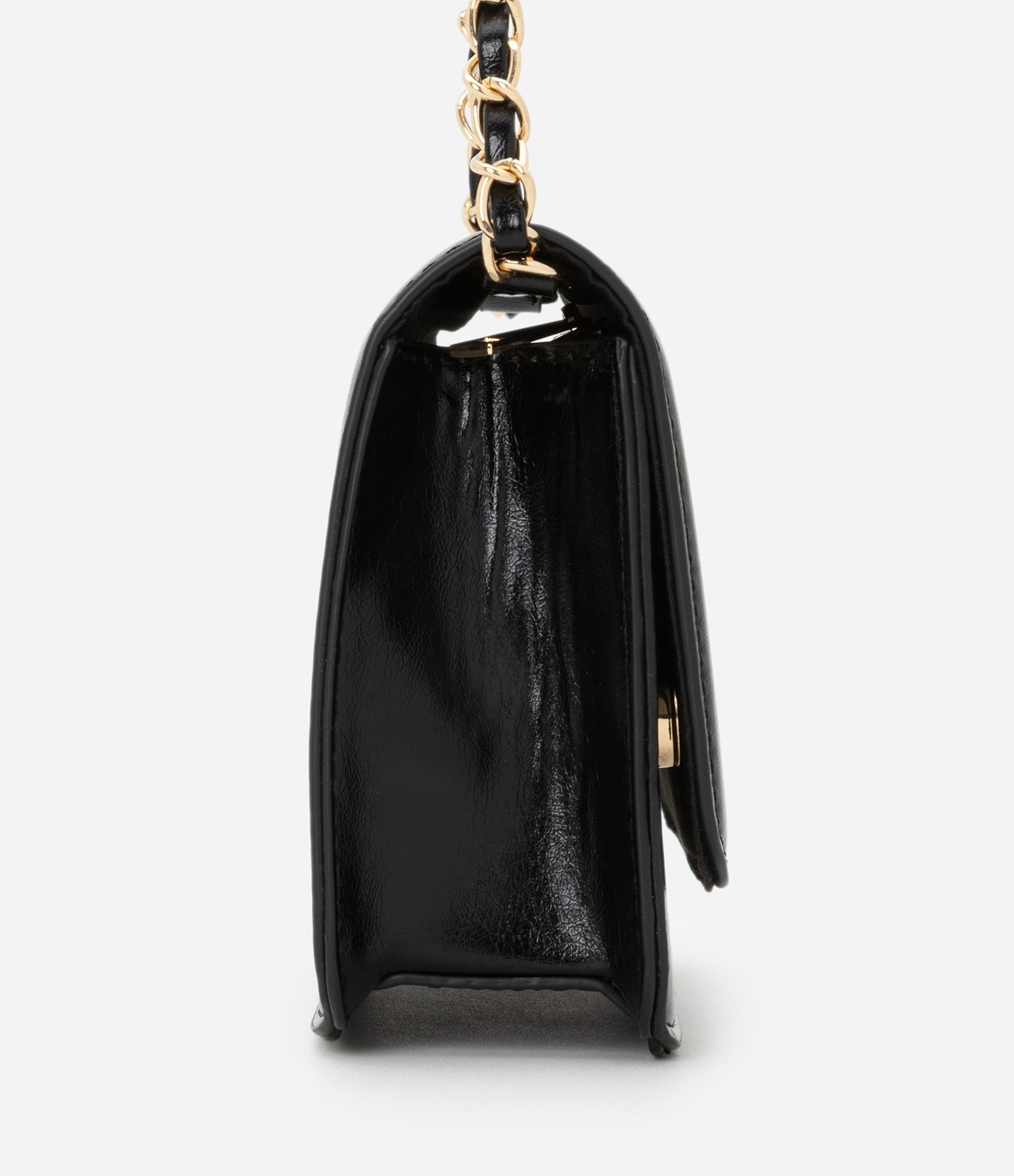 Bolsa Transversal Pequena em PU com Alça Corrente 2