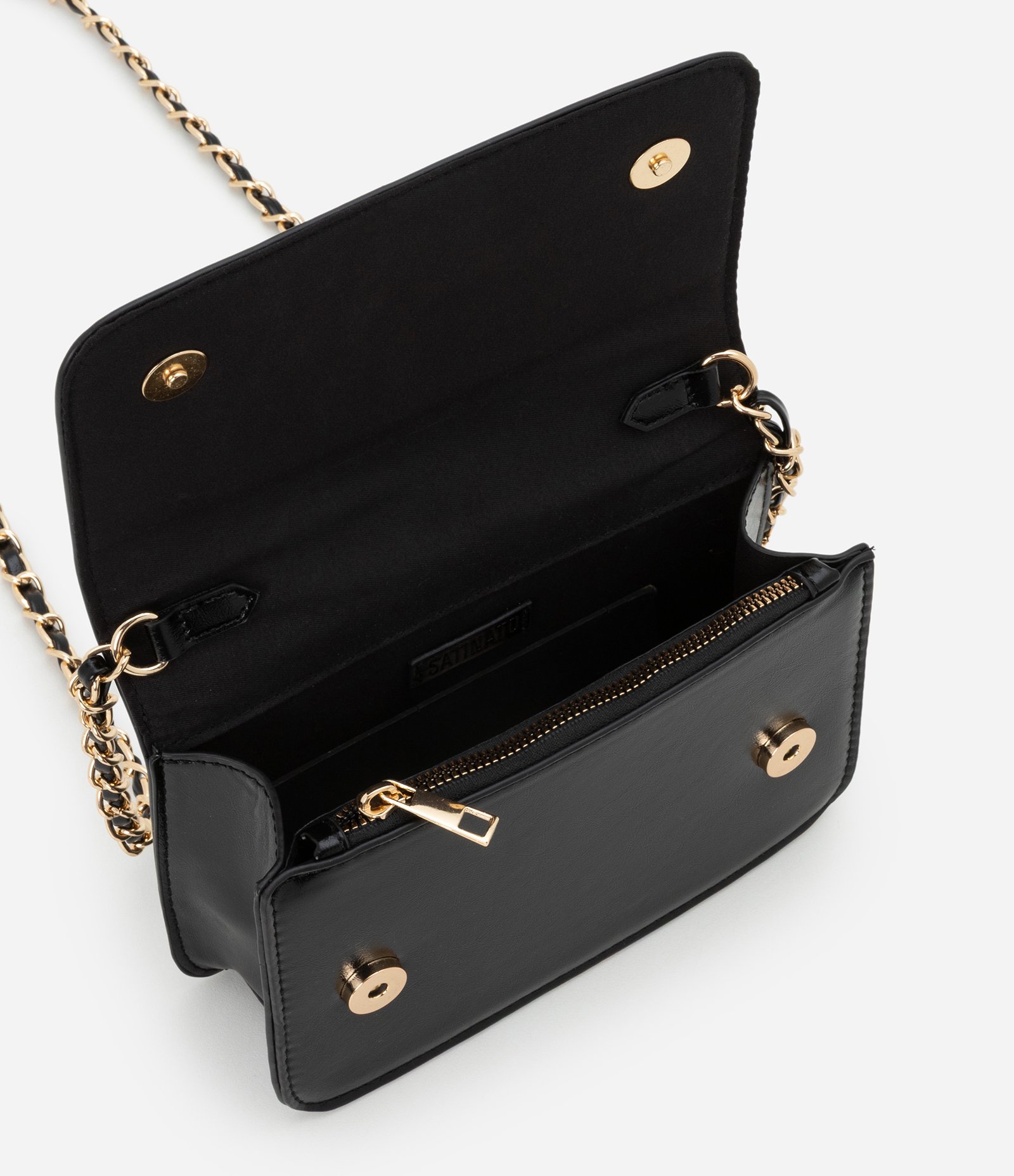 Bolsa Transversal Pequena em PU com Alça Corrente 4