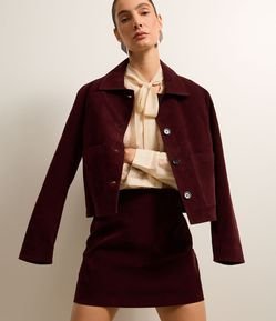 Camisa Texturizada em Voal com Gola Laço