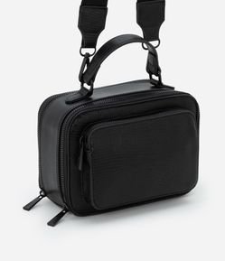 Bolsa Pequena em PU com Fechamentos em Zíper