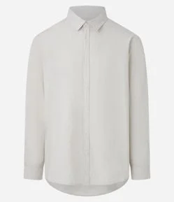 Camisa Comfort em Linho Manga Longa - Plus Size