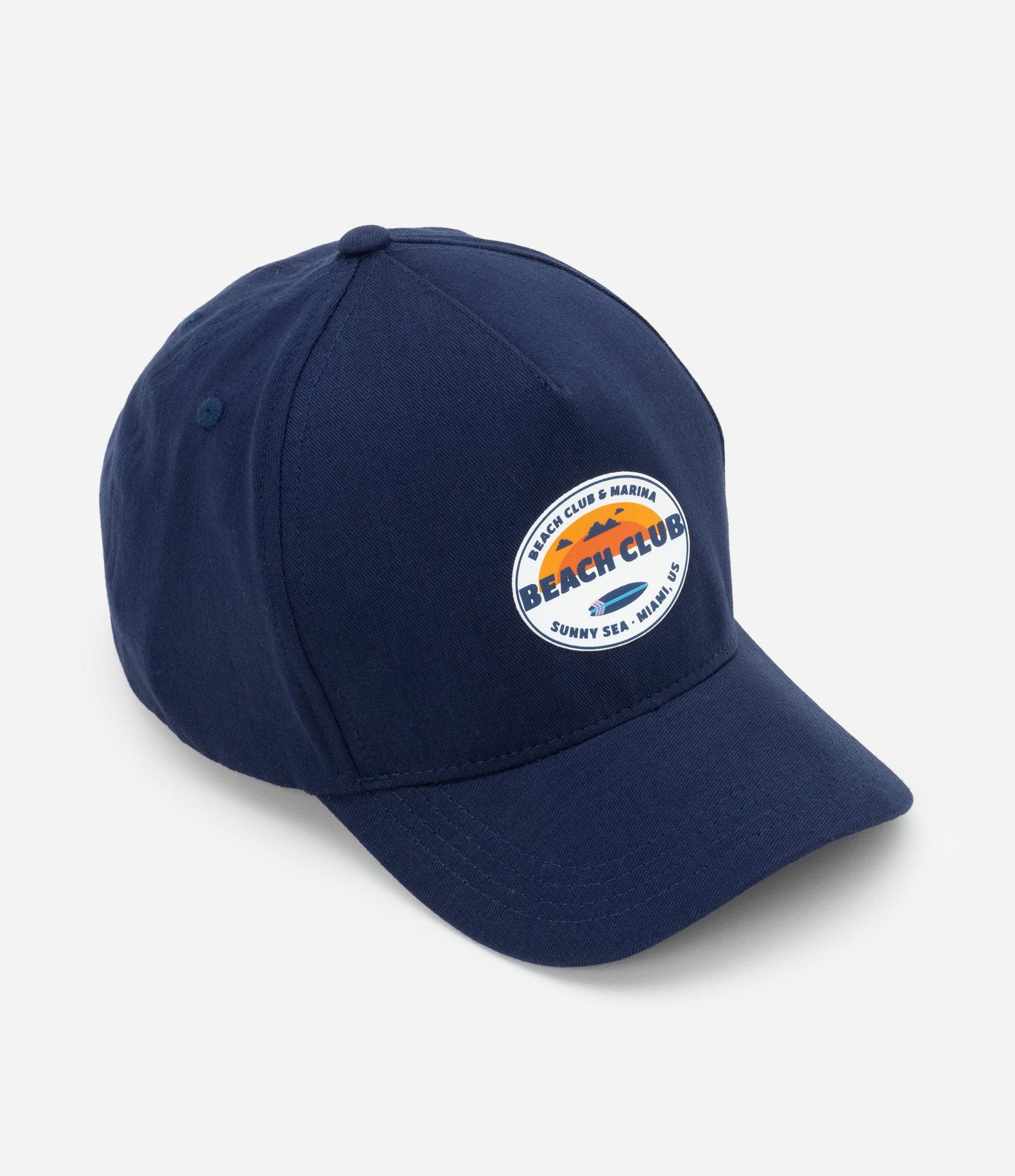 Boné Infantil Aba Curva com Estampa Beach Club Azul 1